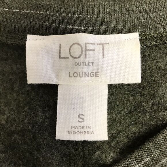 LOFT Top Womens Small Lounge Green White - Picture 5 of 5